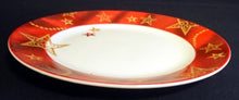 Lade das Bild in den Galerie-Viewer, DESSERTTELLER "Flirt" "Gold Stern" - Porzellan, Advent Weihnachtssterne Breiter Motiv Dekorrand (BC)