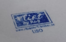 Lade das Bild in den Galerie-Viewer, 2er Set DESSERTTELLER "Flirt" "Liso" - Porzellan, Streifen Einfärbiges Meliertes Dekor