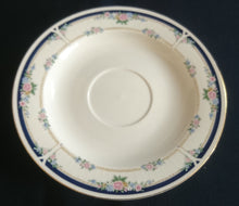 Lade das Bild in den Galerie-Viewer, 2er KAFFEEGEDECK "Patricia" - Porzellan, Goldrand Flora Rosenblumen Kettenglieder Motiv Dekor