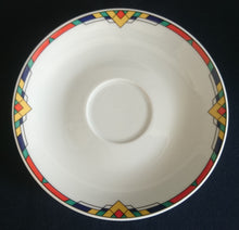 Lade das Bild in den Galerie-Viewer, 2er Kaffeegedeck - Porzellan, Abstrakt Geometrisches Dreieck Karo Motiv Dekor