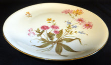 Lade das Bild in den Galerie-Viewer, DESSERTTELLER - Porzellan, Goldrand Flora Pflanzen Blumenblüten Blatt Blätter Motiv Dekor