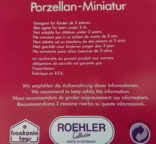 Lade das Bild in den Galerie-Viewer, 6er Set MINIATUR BACKFORMEN & SCHÜSSELN - Porzellan, Flora Rosenblüten Blume Pflanzen Motiv Dekor