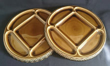 Lade das Bild in den Galerie-Viewer, FONDUETELLER (5 Kammer) "Studio Linie" "Brotzeit" - Keramik / Steingut, Abstraktes Kreise Striche Blüten Motiv Dekor (BC)