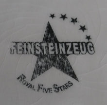 Lade das Bild in den Galerie-Viewer, 3er KAFFEEGEDECK - Keramik / Steingut, Wirbel Kreise Spirale Rand Motiv Dekor