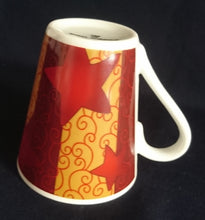 Lade das Bild in den Galerie-Viewer, KAFFEETASSE - Porzellan, Sterne Abstrakt Geometrisch Muster Motiv Dekor (BC)
