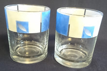 Lade das Bild in den Galerie-Viewer, 2er Set GETRÄNKEGLÄSER - Hartglas, Flora Blatt Blätter Abstrakt Viereck Motiv Dekor