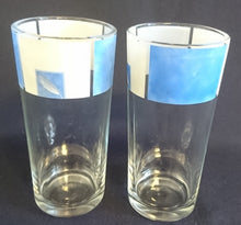 Lade das Bild in den Galerie-Viewer, 6er Set LONGDRINK GETRÄNKEGLÄSER - Hartglas, Flora Blatt Blätter Abstrakt Viereck Motiv Dekor