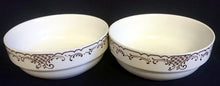 Lade das Bild in den Galerie-Viewer, 2er Set BEILAGEN~ SALATSCHÜSSELN - Porzellan, Abstraktes Symbol Zeichen Motiv Dekor