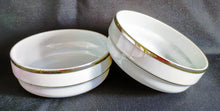 Lade das Bild in den Galerie-Viewer, SALAT~ SERVIERSCHALE - Porzellan, Breiter Platin Linien Dekorrand Motiv