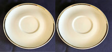Lade das Bild in den Galerie-Viewer, 2er Set UNTERTASSEN - Porzellan, Breiter Platin Linien Dekorrand Motiv