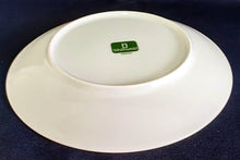 Lade das Bild in den Galerie-Viewer, 2er Set DESSERTTELLER - Porzellan, Breiter Platin Linien Dekorrand Motiv