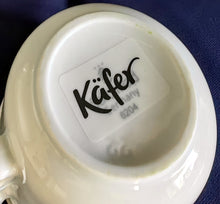 Lade das Bild in den Galerie-Viewer, 2er Set 3er KAFFEEGEDECKE "Käfer" - Porzellan, Fauna Käfer Insekten Motiv Dekor