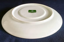 Lade das Bild in den Galerie-Viewer, 2er Set SUPPENTASSE & UNTERTELLER Porzellan, Breiter Platin Linien Dekorrand Motiv