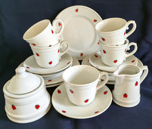 Lade das Bild in den Galerie-Viewer, 2er Set 3er KAFFEEGEDECKE "Käfer" - Porzellan, Fauna Käfer Insekten Motiv Dekor