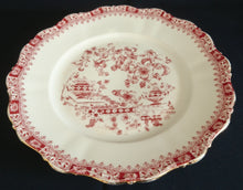 Lade das Bild in den Galerie-Viewer, SPEISETELLER "Theresia" - Porzellan, Asiatischer Garten Flora Blumen Pflanzen Abstrakt Motiv Gewölbter Goldrand Dekor