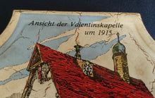 Lade das Bild in den Galerie-Viewer, WAND~ SAMMELKACHEL - Keramik / Steingut, Valentinskapelle um 1915 Ansicht 10. Internationale Wandertage 1987 Eichenbühl Aufschrift Motiv Dekor (BC)