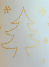 Lade das Bild in den Galerie-Viewer, TEELICHTGLAS "Lifestyle" - Hartglas, Tannenbaum Bäume Winter Schneeflocken Motiv Dekor
