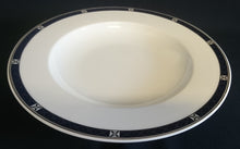 Lade das Bild in den Galerie-Viewer, SUPPENTELLER - Porzellan, Abstrakt Linien Kreuze Goldrand Muster Motiv Dekor