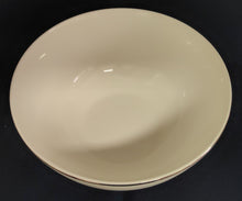 Lade das Bild in den Galerie-Viewer, MITTLERE BEILAGEN~ SERVIERSCHÜSSEL - Porzellan, Platin Oberer Linien Rand Motiv Dekor