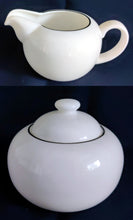 Lade das Bild in den Galerie-Viewer, 21 Teiliges KAFFEESERVICE - Porzellan, Platin Oberer Linien Rand Motiv Dekor