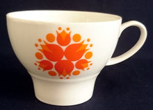 Lade das Bild in den Galerie-Viewer, 2er Set KAFFEETASSEN - Porzellan, Flora Abstrakt Blumenblüten Pflanzen Motiv Dekor