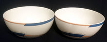Lade das Bild in den Galerie-Viewer, 2er Set MÜSLISCHALEN "York Cubic" - Porzellan, Abstrakt Geometrisches Balken Rechteck Geschwungene Streifen Motiv Dekor