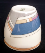 Lade das Bild in den Galerie-Viewer, 2er Set EIERBECHER "York Cubic" - Porzellan, Abstrakt Geometrisches Balken Rechteck Geschwungene Streifen Motiv Dekor