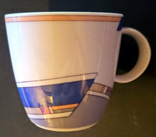 Lade das Bild in den Galerie-Viewer, 2er ESPRESSO~ KAFFEEGEDECK "York Cubic" - Porzellan, Abstrakt Geometrisches Balken Rechteck Geschwungene Streifen Motiv Dekor