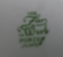 Lade das Bild in den Galerie-Viewer, 6er Set BEILAGENSCHALE & ~SCHÄLCHEN - Porzellan, Gold Linien Flora Pflanzen Randwölbungen Relief Motiv Dekor