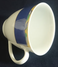 Lade das Bild in den Galerie-Viewer, KAFFEETASSE - Porzellan, Breiter Marmorierter Streifen Balken Abstrakt Motiv Dekor