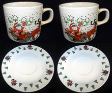 Lade das Bild in den Galerie-Viewer, UNTERTASSE - Porzellan, Schneeflocken Baum Bäume Motiv Dekor