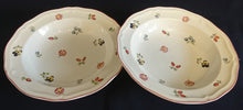 Lade das Bild in den Galerie-Viewer, 2er Set SUPPENTELLER "Petite Fleur" - Porzellan, Flora Verschiedene Blumenblüten Blatt Blätter Motiv Dekor