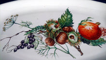 Lade das Bild in den Galerie-Viewer, BEILAGEN~ SERVIERPLATTE - Porzellan, Gemüse Kräuter Gewürze Kochzutaten Motiv Dekor
