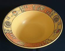 Lade das Bild in den Galerie-Viewer, GROßE BEILAGENSCHÜSSEL "Pasiega" - Keramik / Steingut, Abstrakt Geometrische Gezackte Linien Motiv Dekor (nBC)