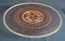 Lade das Bild in den Galerie-Viewer, TORTEN~ SERVIERPLATTE - Hartglas, Flora Obst Früchte Kettenglieder Rand Relief Motiv Dekor