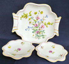 Lade das Bild in den Galerie-Viewer, 2er Set SCHÄLCHEN "Irka" - Porzellan, Goldrand Flora Pflanzen Blumen Blüten Motiv Dekor