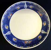 Lade das Bild in den Galerie-Viewer, 2er Set DESSERTTELLER - Porzellan, Weihnachten Advent Schnee Dorf Haus Tannenbaum Sterne Motiv Dekor, Wellco Design