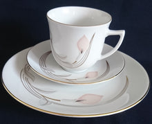 Lade das Bild in den Galerie-Viewer, 23 Teiliges KAFFEESERVICE - Porzellan, Goldrand Flora Blumenblüte Relief Motiv Dekor