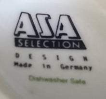 Lade das Bild in den Galerie-Viewer, 2er KAFFEEGEDECK - Porzellan, Balken Linien Zitronenfrucht Früchte Motiv Dekor