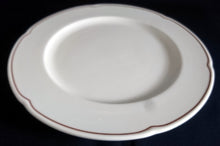 Lade das Bild in den Galerie-Viewer, SPEISETELLER - Porzellan, Linien Rand Dekor