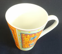 Lade das Bild in den Galerie-Viewer, KAFFEETASSE - Porzellan, Mediterran Pflanzen Blumen Motiv Dekor