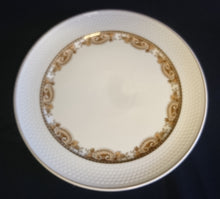 Lade das Bild in den Galerie-Viewer, SPEISETELLER "Friesland Atlantis" - Porzellan, Goldrand Abstrakt Muschel Fisch Schuppen Relief Dekor