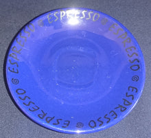 Lade das Bild in den Galerie-Viewer, 2er ESPRESSOGEDECK - Keramik / Steingut, Blau, Schwarze Aufschrift "Espresso" Dekor