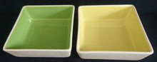 Lade das Bild in den Galerie-Viewer, 4er Set DESSERTSCHALEN "Villa Loca" - Keramik / Steingut, Zweifärbiges Quadratische Viereck Form Modern Style Dekor