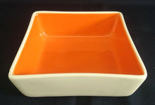 Lade das Bild in den Galerie-Viewer, 2er Set DESSERTSCHALEN "Villa Loca" - Keramik / Steingut, Zweifärbiges Quadratische Viereck Form Modern Style Dekor