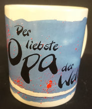 Lade das Bild in den Galerie-Viewer, KAFFEETASSE - Keramik / Steingut, Alte Diddl Maus Bart Der liebste Opa der Welt Aufschrift Motiv Dekor