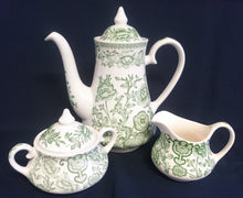 Lade das Bild in den Galerie-Viewer, ZUCKERDOSE MIT DECKEL "Indian Tree" (Limited) - Keramik / Steingut (Staffordshire Ware), Blätter Pflanzen Abstrakt Motiv Unterglasur Dekor, Hand graviert (Hand Engraved)