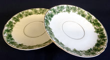 Lade das Bild in den Galerie-Viewer, 2er KAFFEEGEDECK - Porzellan, Blatt Blätter Abstrakt Symbollinien Motiv Goldrand Dekor