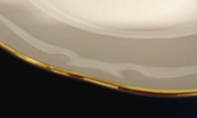 Lade das Bild in den Galerie-Viewer, 2er Set SUPPENTELLER - Porzellan, Goldrand Geometrisches Punkte Relief Dekor