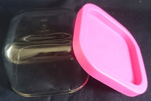 Lade das Bild in den Galerie-Viewer, 4er Set KLEINMITTLERE FRISCHHALTE VORRATSDÖSCHEN MIT DECKEL - Press- / Hartglas & Kunststoff, Modernes Klassische Quadratische Behälterform